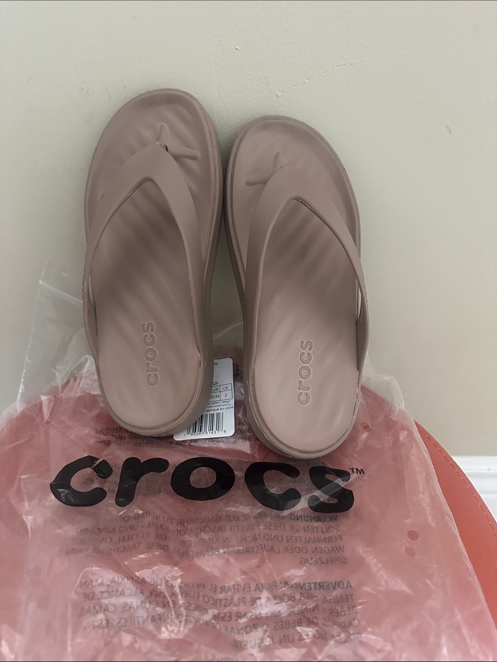 CROCS Women’s Flip flops Sandal in Latte